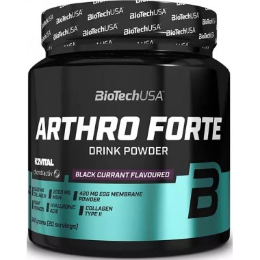 Biotech USA Arthro Forte 340 грам, ароматизований порошок напою з колагеном, глюкозаміном, хондроїтином, МСМ, вітаміном С, рослинними екстрактами Biotech USA Arthro Forte 340 грам, ароматизований порошок напою з колагеном, глюкозаміном, хондроїтином, МСМ, вітаміном С, рослинними екстрактами