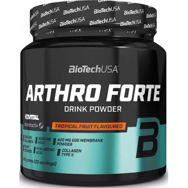 Biotech USA Arthro Forte 340 грам, ароматизований порошок напою з колагеном, глюкозаміном, хондроїтином, МСМ, вітаміном С, рослинними екстрактами Biotech USA Arthro Forte 340 грам, ароматизований порошок напою з колагеном, глюкозаміном, хондроїтином, МСМ, вітаміном С, рослинними екстрактами