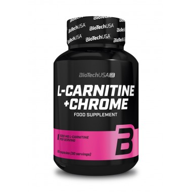 Biotech USA L-Carnitine + Chrome 60 капсул, l-карнітин, збагачений хромом Biotech USA L-Carnitine + Chrome 60 капсул, l-карнітин, збагачений хромом