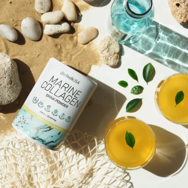 Biotech Usa Marine Collagen Drink Powder 240 грам, гідролізований риб’ячий колаген з вітаміном С, зі смаком лимона та зеленого чаю Biotech Usa Marine Collagen Drink Powder 240 грам, гідролізований риб’ячий колаген з вітаміном С, зі смаком лимона та зеленого чаю