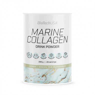 Biotech Usa Marine Collagen Drink Powder 240 грам, гідролізований риб’ячий колаген з вітаміном С, зі смаком лимона та зеленого чаю Biotech Usa Marine Collagen Drink Powder 240 грам, гідролізований риб’ячий колаген з вітаміном С, зі смаком лимона та зеленого чаю