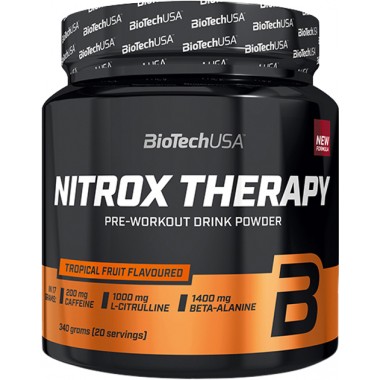 Biotech USA Nitrox Therapy 340 грам, напій перед тренуванням збагачений стимулятором Biotech USA Nitrox Therapy 340 грам, напій перед тренуванням збагачений стимулятором